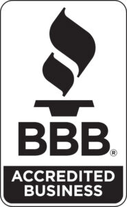 a bbb sign with a smoke coming out of it