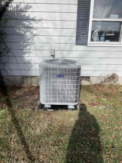 an air conditioner outside of a house