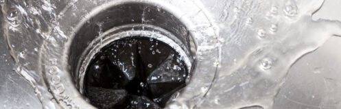 kitchen sink with garbage disposal