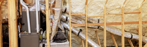 Installation of new gas heating and air conditioning system
