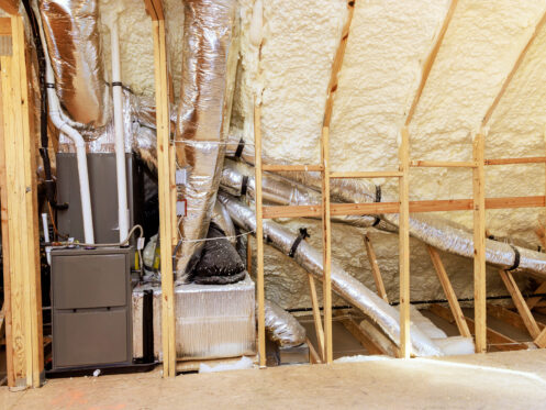 Installation of new gas heating and air conditioning system